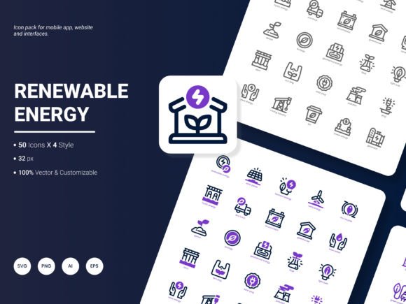 Renewable Energy Icon Pack: An Essential Visual Resource for the Green Economy